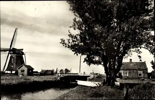 Ak Zevenhuizen Südholland, Molen en Sluis