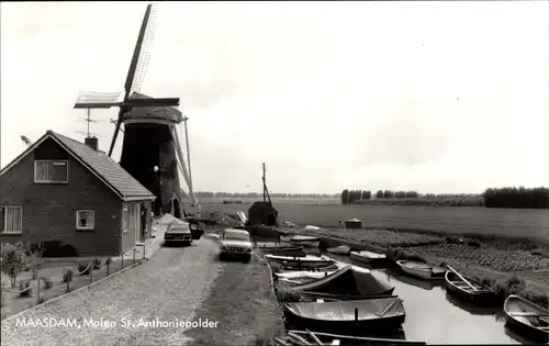 Ak Maasdam Südholland, Molen St. Anthoniepolder