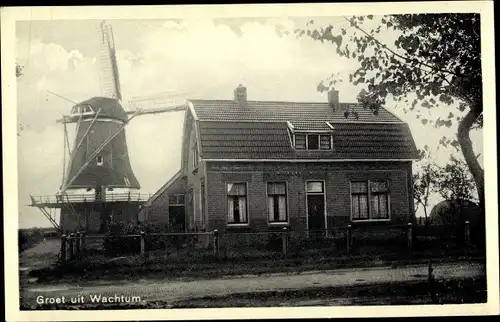 Ak Wachtum Coevorden Drenthe, Windmühle