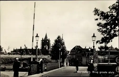 Ak Gorinchem Südholland Niederlande, Brug groote sluis