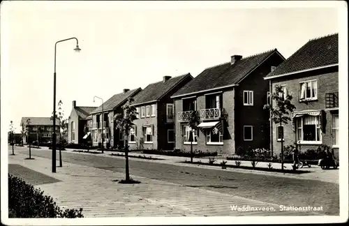 Ak Waddinxveen Südholland, Stationsstraat