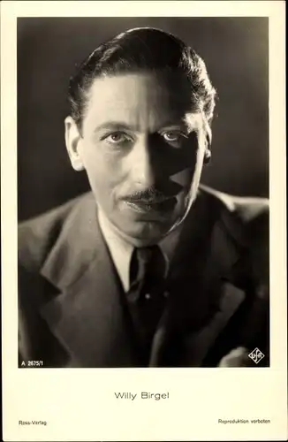Ak Schauspieler Willy Birgel, Portrait, Ross Verlag A 2675 1