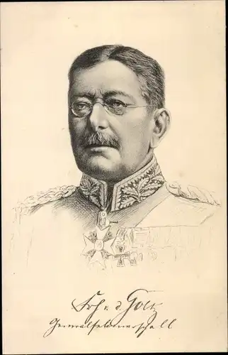 Künstler Ak Generalfeldmarschall Colmar von der Goltz, Portrait