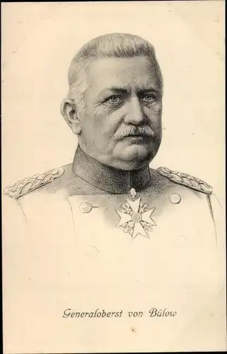 Ak Generaloberst Karl von Bülow, Portrait, Orden Pour le Merite