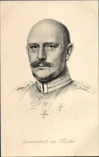 Künstler Ak Generaloberst Helmuth Johannes Ludwig von Moltke, der Jüngere, Portrait, Stengel 49128