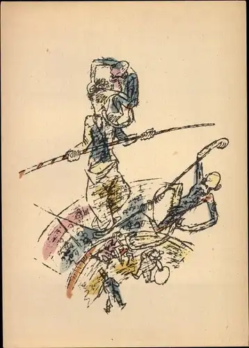 Künstler Ak Ziegler, R., Schauspieler Charlie Chaplin im Zirkus, Filmszene