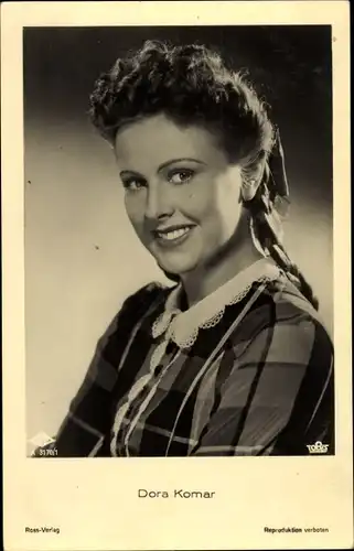 Ak Schauspielerin Dora Komar, Portrait, Autogramm