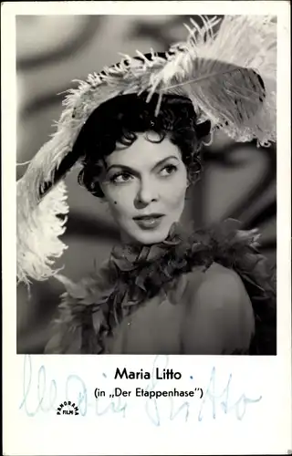 Ak Schauspielerin Maria Litto, Portrait, Autogramm, Der Etappenhase