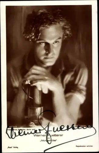 Ak Schauspieler Werner Fuetterer, Portrait, Autogramm