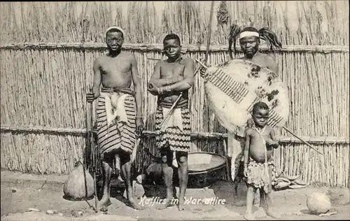 Ak Südafrika, Kaffirs in War attire