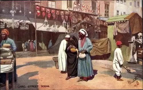 Ak Cairo Kairo Ägypten, Street Scene, Straßenbild, Tuck Series IX No 7435