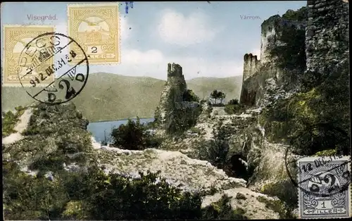 Ak Visegrad Plintenburg Ungarn, Varrom, Ruine