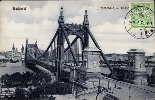 Ak Budapest Ungarn, Elisabethbrücke