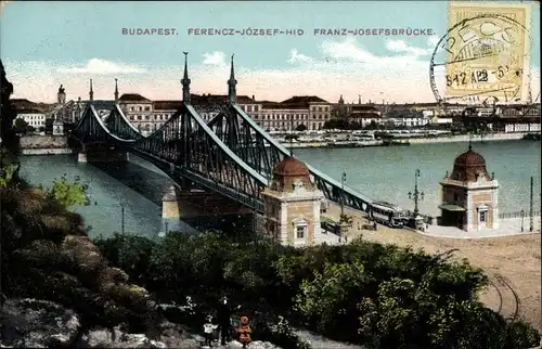 Ak Budapest Ungarn, Franz-Josefsbrücke