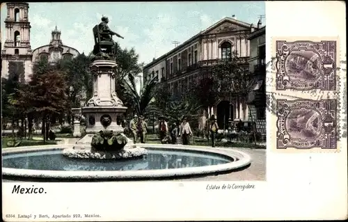 Ak Ciudad de Mexico Mexico City Mexiko Stadt, Estatua de la Corregidora