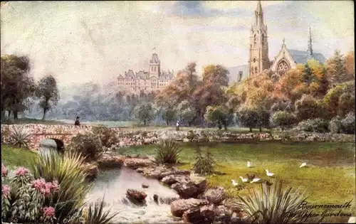 Künstler Ak Wimbush, Bournemouth Dorset England, The Upper Gardens