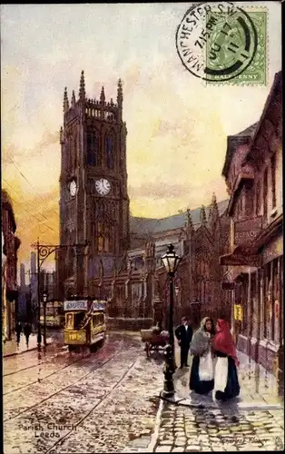 Künstler Ak Flower, C., Leeds Yorkshire England, Parish Church