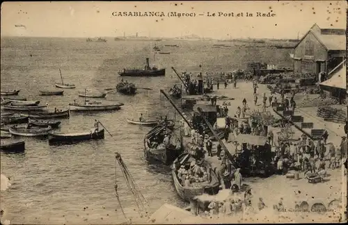 Ak Casablanca Marokko, Le Port et la Rade