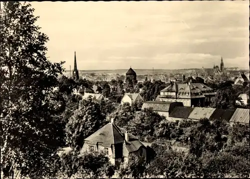 Ak Freiberg in Sachsen, Blick über die Dächer, Teilansicht