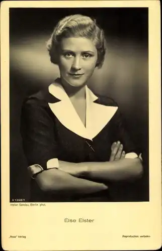 Ak Schauspielerin Else Elster, Portrait, Ross Verlag A 1368 1