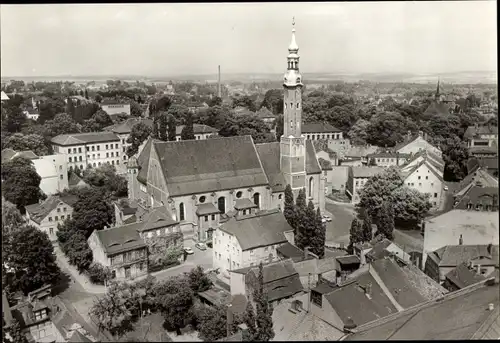 Ak Zittau in der Oberlausitz, Blick vom Johannisturm zur Klosterkirche