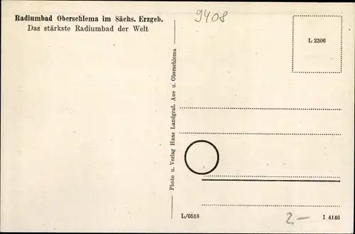 Ak Oberschlema Bad Schlema im Erzgebirge Sachsen, Teilansicht