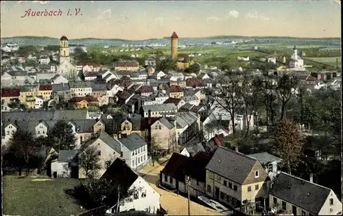 Ak Auerbach im Vogtland, Panorama