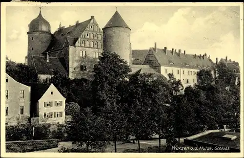 Ak Wurzen in Sachsen, Blick zum Schloss