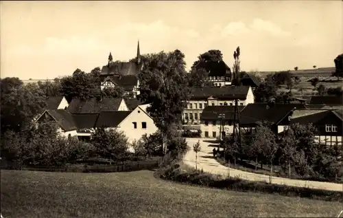 Ak Langenbernsdorf in Sachsen, Teilansicht