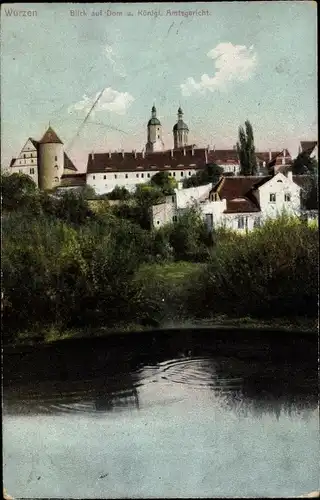 Ak Wurzen in Sachsen, Dom u. Königl. Amtsgericht