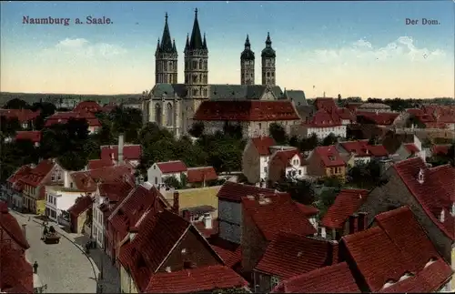 Ak Naumburg an der Saale, Stadtübersicht mit Dom