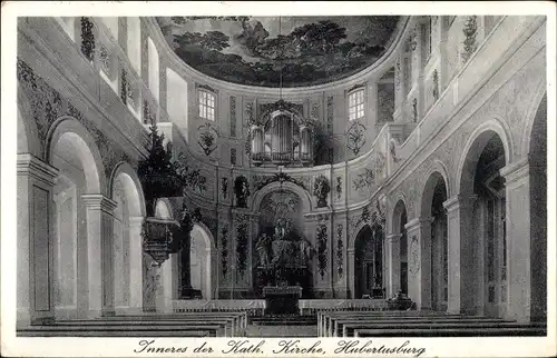 Ak Wermsdorf in Sachsen, Schloss Hubertusburg, Inneres der Kath. Kirche