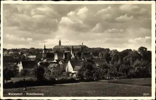 Ak Wermsdorf in Sachsen, Schloss Hubertusburg, Panorama