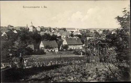 Ak Schmannewitz Dahlen in Sachsen, Teilansicht