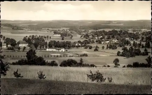 Ak Bergen im Vogtland, Blick von der Jugendherberge Thomas Müntzer