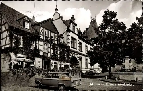 Ak Idstein im Taunus Hessen, Marktplatz, Fachwerkhaus