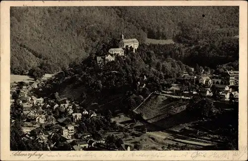 Ak Schwarzburg in Thüringen, Blick vom Trippstein