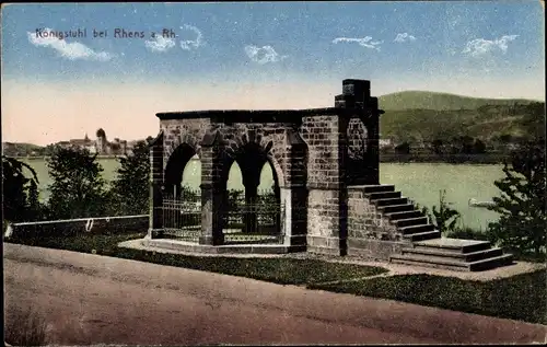 Ak Rhens am Rhein, Königstuhl