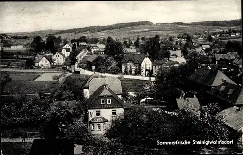 Ak Steinigtwolmsdorf Mitellausitzer Bergland, Blick auf den Ort
