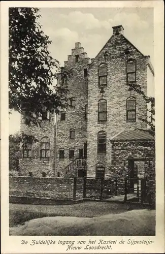 Ak Nieuw Loosdrecht Nordholland Niederlande, De Zuidelijke ingang van het Kasteel de Sijpesteijn