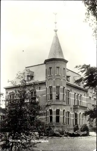 Ak Winsum Groningen Niederlande, Gemeentehuis