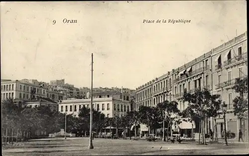 Ak Oran Algerien, Place de la Republique