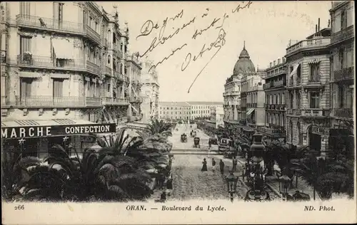 Ak Oran Algerien, Le Boulevard du Lycée