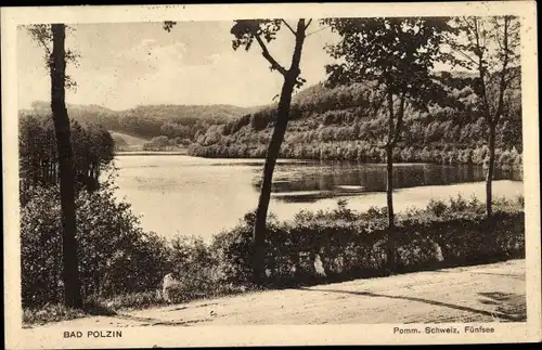 Ak Polczyn Zdrój Bad Polzin Pommern, Pomm, Schweiz, Fünfsee