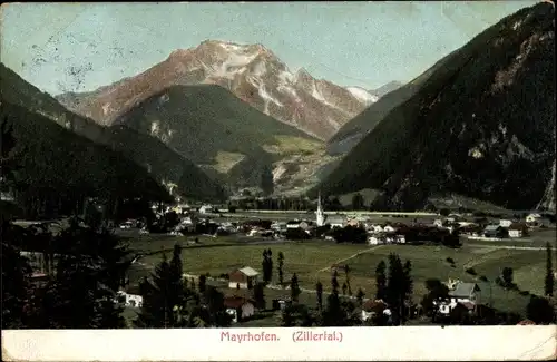 Ak Mayrhofen im Zillertal Tirol, Totalansicht