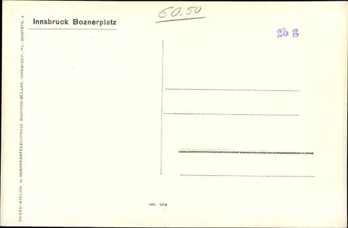 Ak Innsbruck in Tirol, Boznerplatz