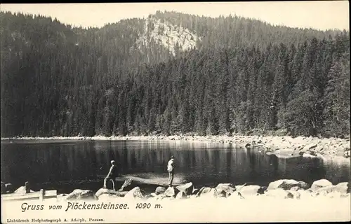 Ak Nová Pec Neuofen Südböhmen, Plešné jezero, Plöckensteinsee, Plöckensteiner See