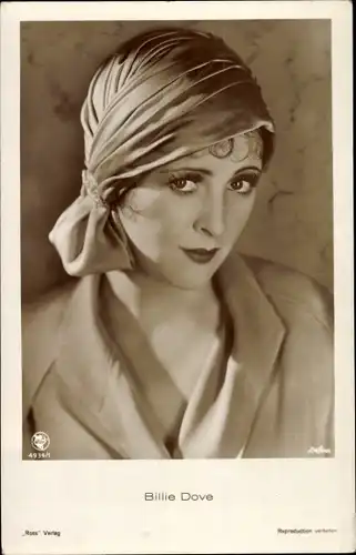 Ak Schauspielerin Billie Dove, Portrait, Ross Verlag 4934/1