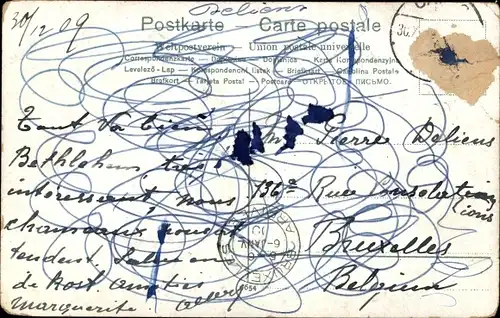 Ak Betlehem Israel, Einzug der Pilger am Weihnachtstag, Häuser