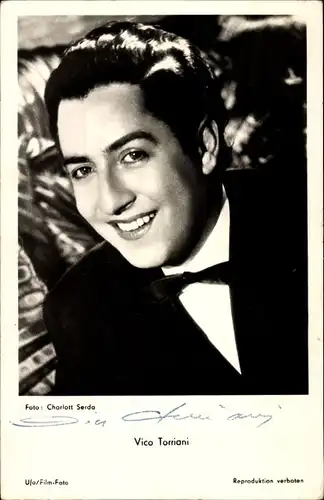 Ak Schauspieler Vico Torriani, Portrait, Autogramm